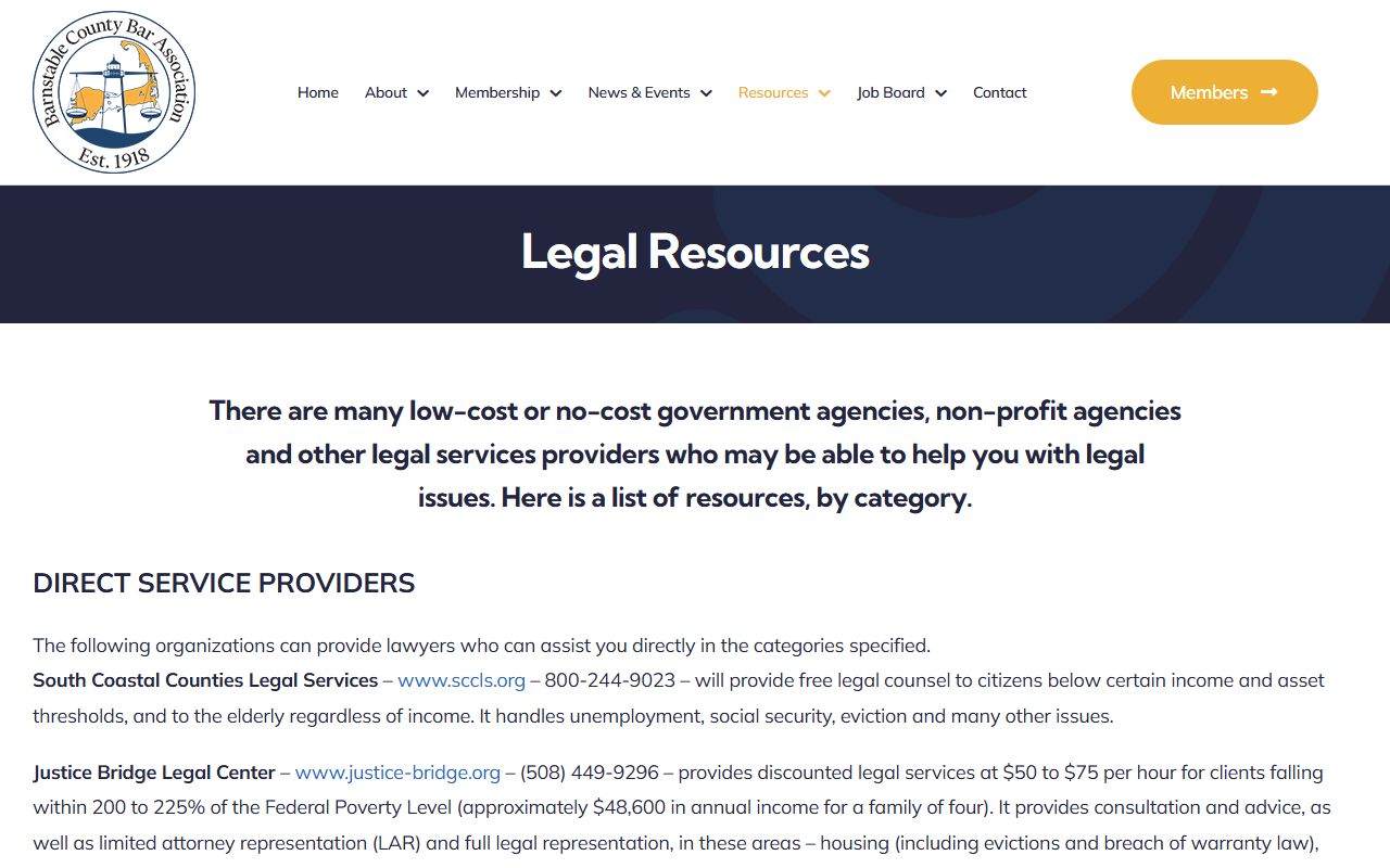 Barnstable County sex offender registry legal resources